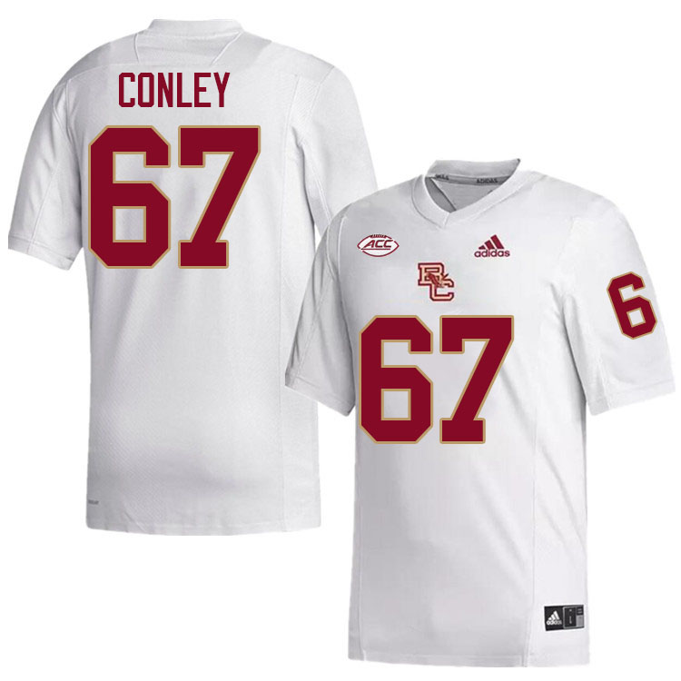 Boston College Eagles #67 Jack Conley College Football Jerseys Stitched-White